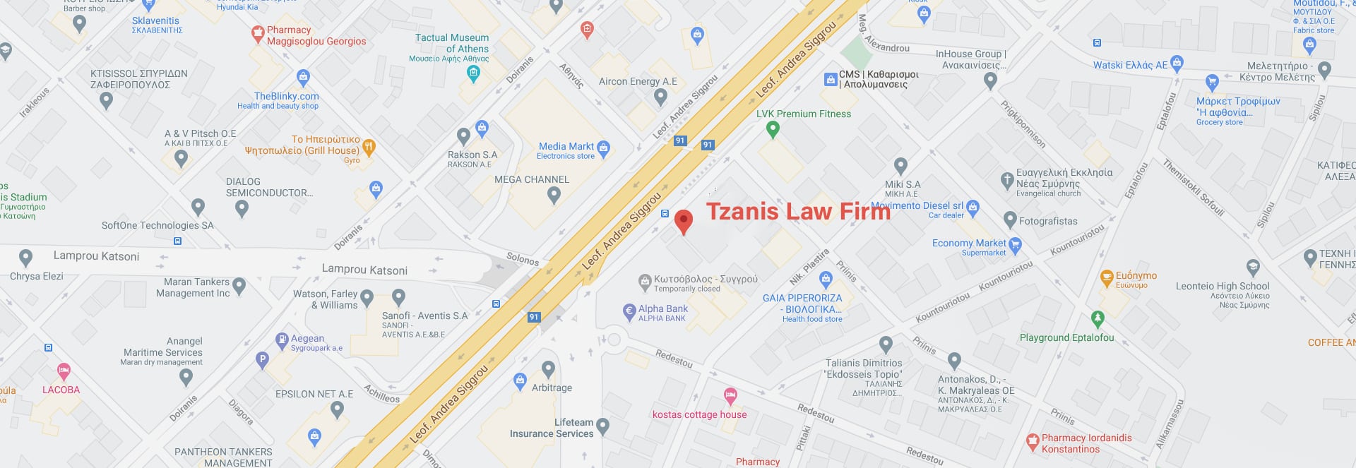 Tzanis Law Services Map